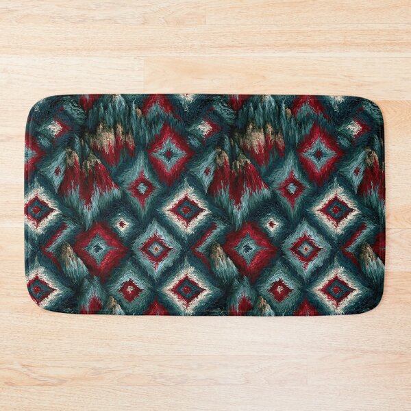 Item preview, Red and Blue Diamond Ikat Geometric Pattern designed and sold by Piotrek0001.
