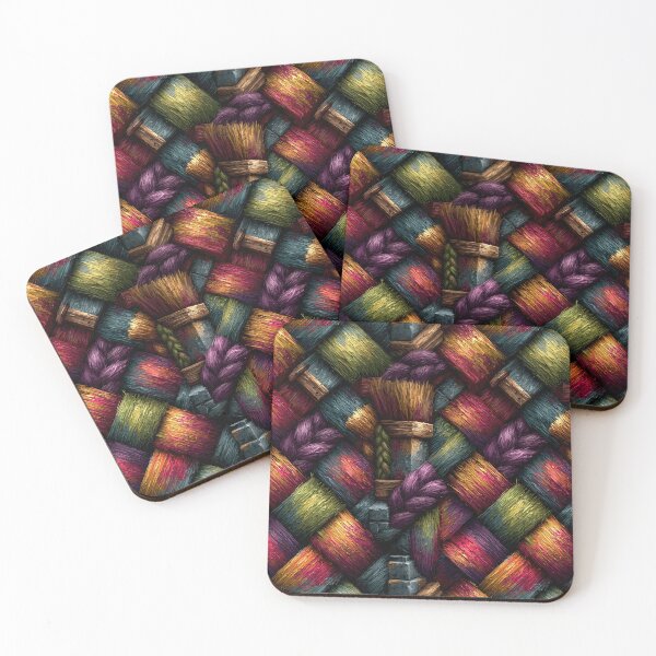Item preview, Colorful Thick Braided Yarn Textile Pattern designed and sold by Piotrek0001.