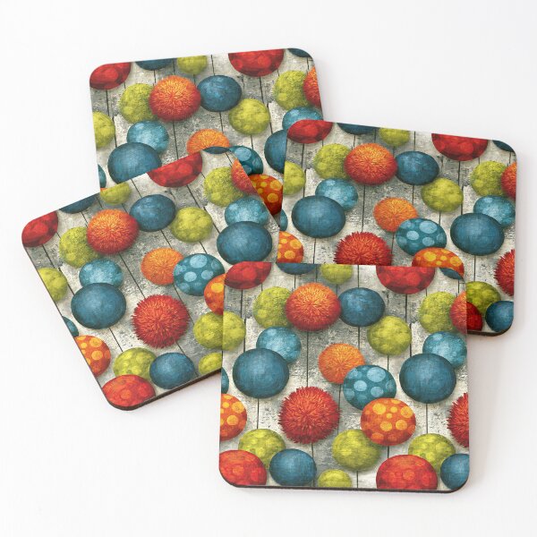 Item preview, Bright Orange and Green Fluffy Pom Poms designed and sold by Piotrek0001.