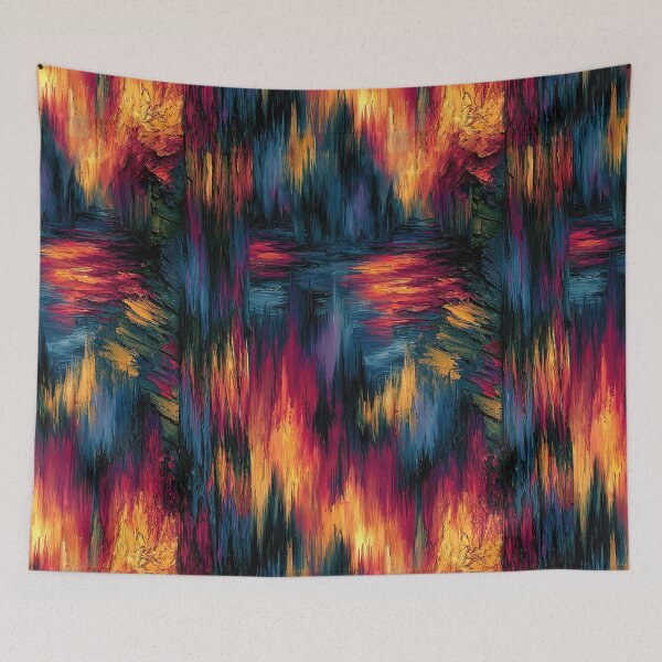 Item preview, Intense Red and Blue Vertical Paint Smears designed and sold by Piotrek0001.