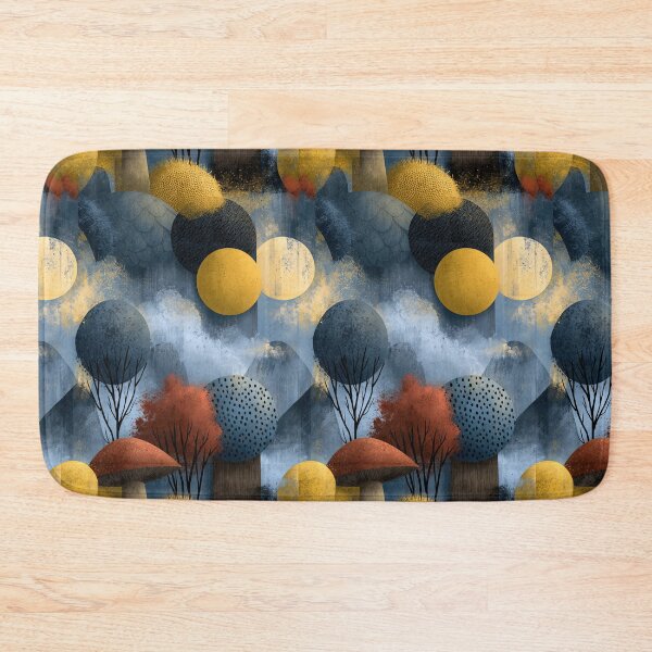 Item preview, Abstract Blue and Yellow Balloon Trees designed and sold by Piotrek0001.