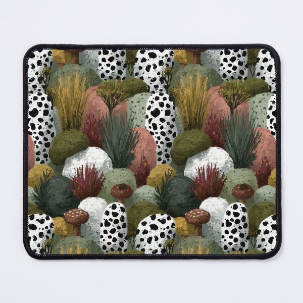 Item preview, Black and White Dalmatian Spots with Plants designed and sold by Piotrek0001.