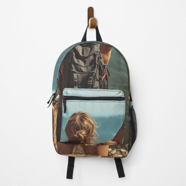 Item preview, Triumphant Hiker Above Mountain Valley designed and sold by Evergreen Horizon Works.