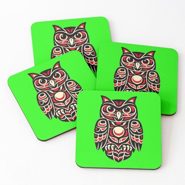 Item preview, Traditional Northwest Coast Formline Owl Illustration designed and sold by Atomic Pine Press.