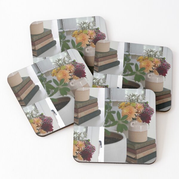 Item preview, Beauty and Brains II - Mixed Flowers on a Stack Vintage Finance Books designed and sold by Loveisthebtwd.