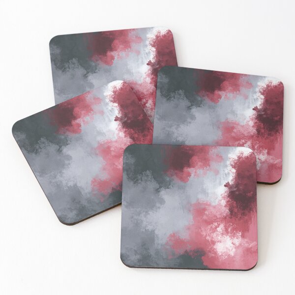 Item preview, Fiery Red Smoke Abstract Explosion Textured Red Palette No.23 designed and sold by SlowRegardArt.