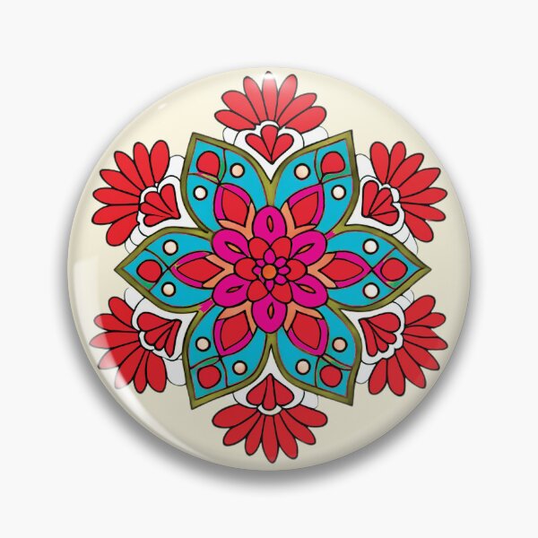 Item preview, Folk Mandala designed and sold by CharlottePlaceArt.
