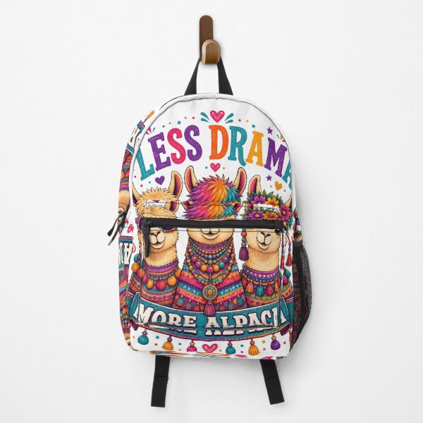 Item preview, Less Drama More Alpaca Funny Colorful Alpaca Lover Design designed and sold by R-B-Colors.