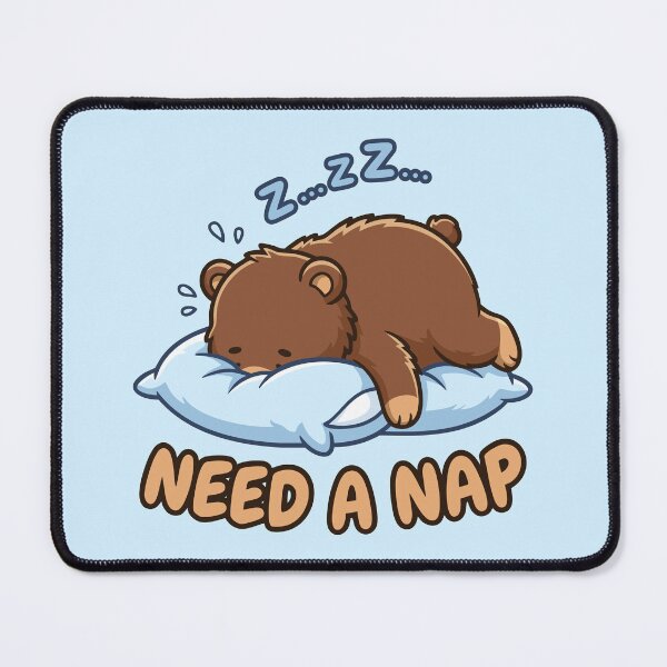 Item preview, Funny Bear Need A Nap Tired Lazy Cute Chibi Bear designed and sold by Juka-Arts-CC.