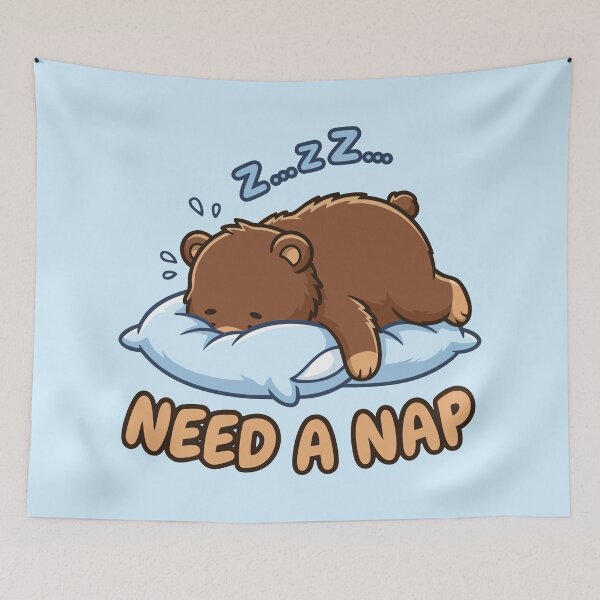 Item preview, Funny Bear Need A Nap Tired Lazy Cute Chibi Bear designed and sold by Juka-Arts-CC.