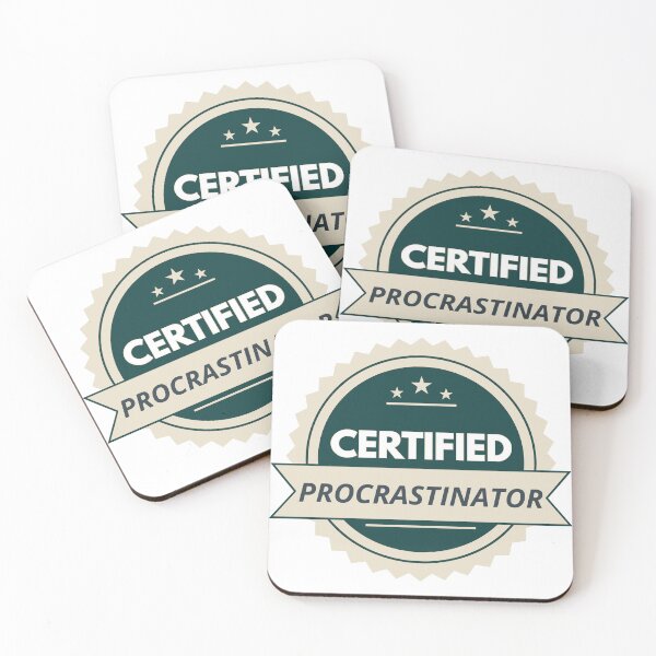 Item preview, Certified Procrastinator Vintage Badge Funny Procrastination Humor Gift designed and sold by PrintDelightsDJ.