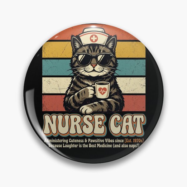 Item preview, Nurse Cat Retro Vintage Cat Lover Gift Funny Nursing Humor Design For Healthcare Workers And Students designed and sold by Im-Ara.