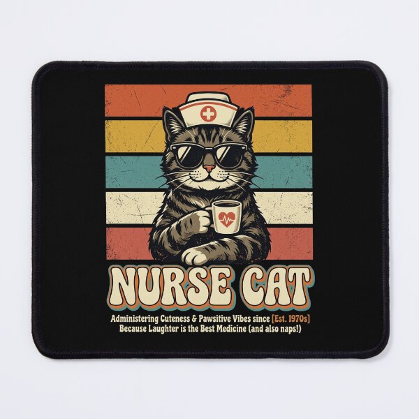 Item preview, Nurse Cat Retro Vintage Cat Lover Gift Funny Nursing Humor Design For Healthcare Workers And Students designed and sold by Im-Ara.