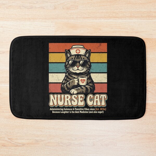 Item preview, Nurse Cat Retro Vintage Cat Lover Gift Funny Nursing Humor Design For Healthcare Workers And Students designed and sold by Im-Ara.