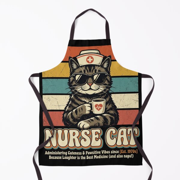 Item preview, Nurse Cat Retro Vintage Cat Lover Gift Funny Nursing Humor Design For Healthcare Workers And Students designed and sold by Im-Ara.