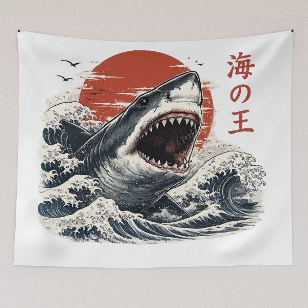 Item preview, Japanese Great White Shark Waves designed and sold by MCNovaStudio.