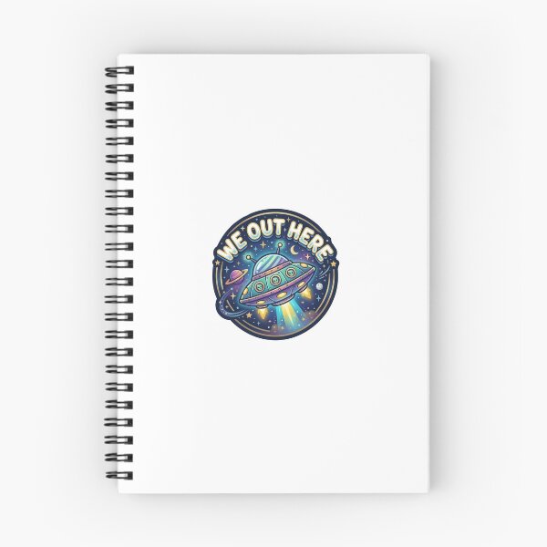 Item preview, We Out Here Alien UFO Logo  designed and sold by GlimmerXP.