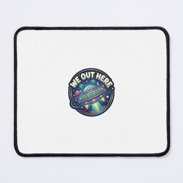 Item preview, We Out Here Alien UFO Logo  designed and sold by GlimmerXP.