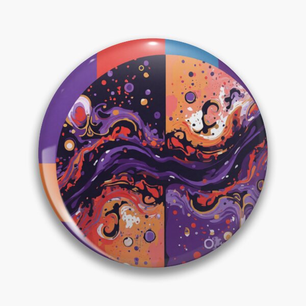 Item preview, cosmic waves round stamp colorful geometric abstract design designed and sold by SmashingDeals.