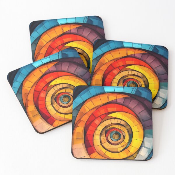 Item preview, Abstract 6 - Stained Glass Spiral Vortex designed and sold by NikaNavi.