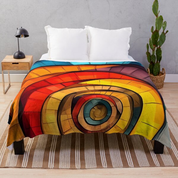 Item preview, Abstract 6 - Stained Glass Spiral Vortex designed and sold by NikaNavi.