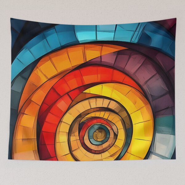 Item preview, Abstract 6 - Stained Glass Spiral Vortex designed and sold by NikaNavi.