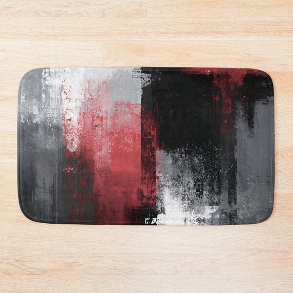 Item preview, Bold Red Black White Geometric Abstract - Textured Red Palette No.25 designed and sold by SlowRegardArt.