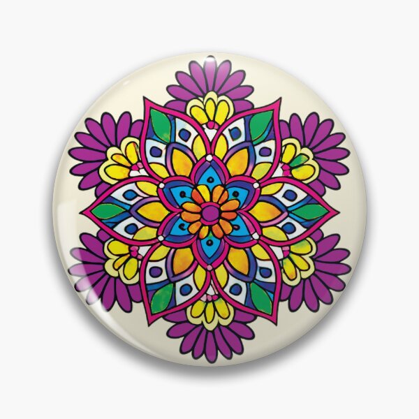 Item preview, Folk Mandala designed and sold by CharlottePlaceArt.