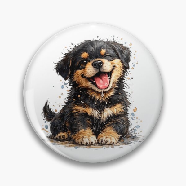 Item preview, CSK 27 – Happy Winking Rottweiler Puppy ?✨ designed and sold by CSK27.