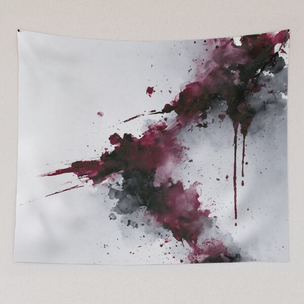 Item preview, Dynamic Red Ink Splash Abstract Explosion - Textured Red Palette No.26 designed and sold by SlowRegardArt.