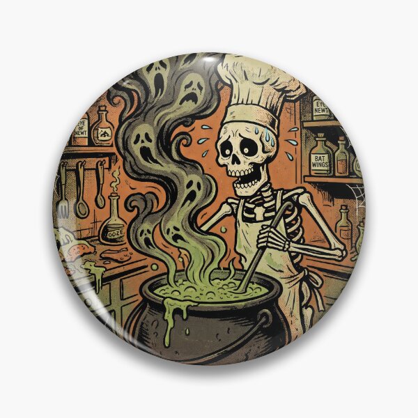 Item preview,  Skeleton Chef Brewing a Kitchen Disaster designed and sold by Dream Capsules.