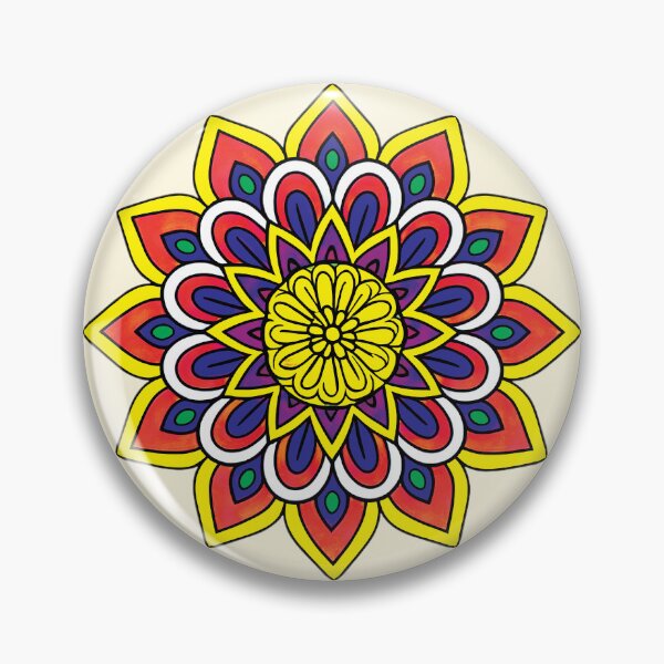 Item preview, Folk Mandala designed and sold by CharlottePlaceArt.