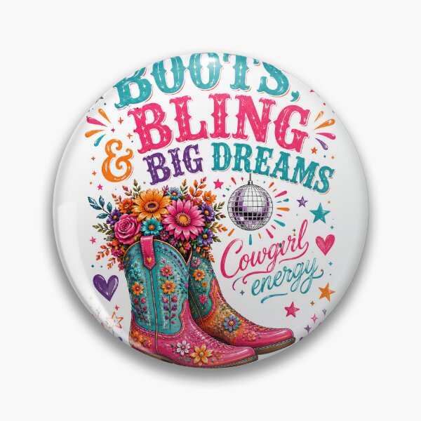 Item preview, Boots Bling and Big Dreams Cowgirl Energy Western Design designed and sold by R-B-Colors.