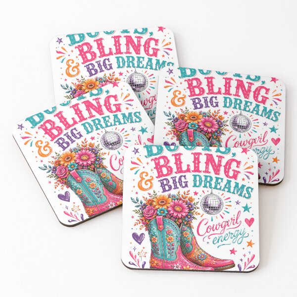 Item preview, Boots Bling and Big Dreams Cowgirl Energy Western Design designed and sold by R-B-Colors.