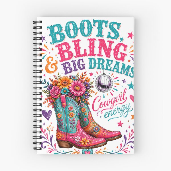 Item preview, Boots Bling and Big Dreams Cowgirl Energy Western Design designed and sold by R-B-Colors.