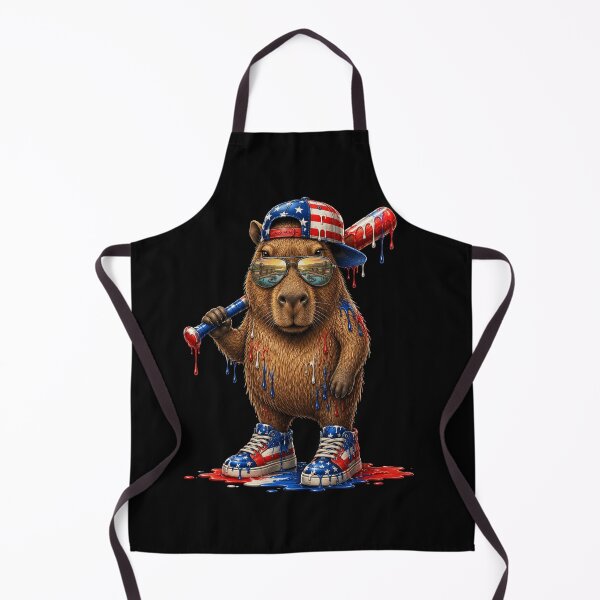 Item preview, Patriotic Drip Capybara USA Flag Sunglasses Meme Baseball Animal Graphic designed and sold by bilal sibgui.