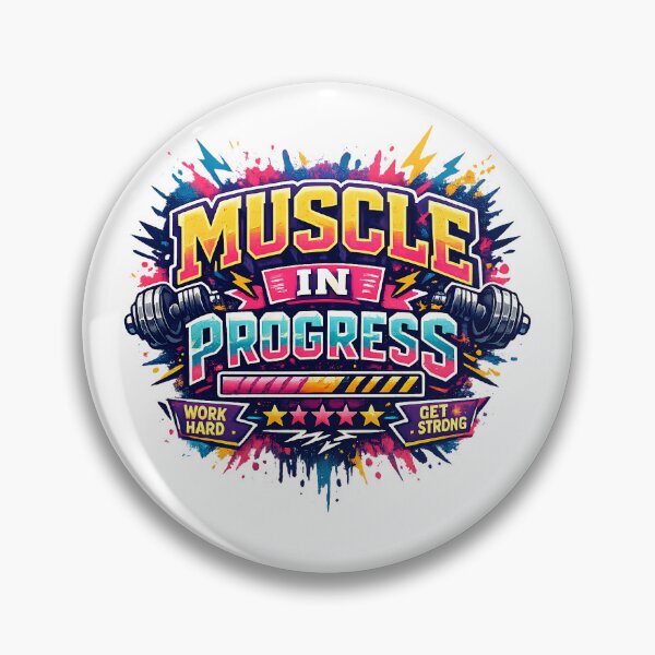 Item preview, Muscle In Progress Funny Gym Workout Motivation Shirt designed and sold by Vibe-Presss.