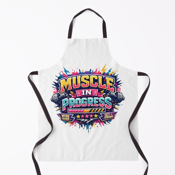 Item preview, Muscle In Progress Funny Gym Workout Motivation Shirt designed and sold by Vibe-Presss.