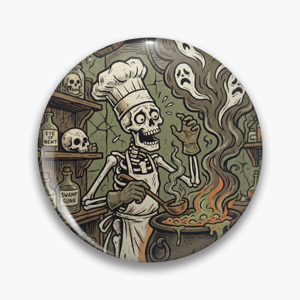 Item preview,  Haunted Cauldron Kitchen Skeleton Chef  designed and sold by Dream Capsules.