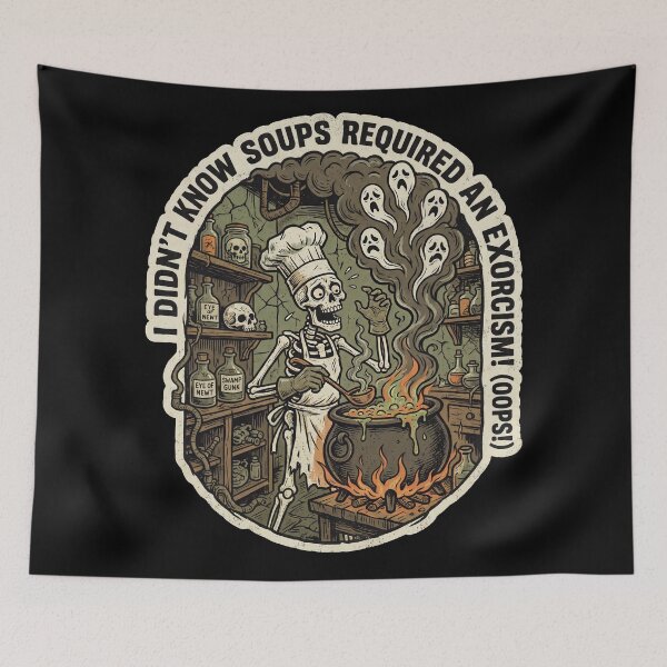 Item preview, Haunted Cauldron Kitchen Skeleton Chef designed and sold by Dream Capsules.