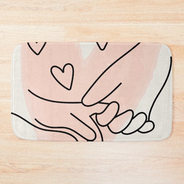 Item preview, Minimalist Holding Hands Line Art - Boho Love and Connection Hearts Poster designed and sold by Mora  Lisa.