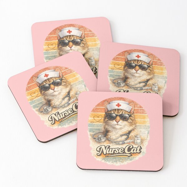 Item preview, Funny Nursing Humor Design For Healthcare Workers And Students Nurse Cat Retro Vintage Cat Lover Gift designed and sold by Im-Ara.