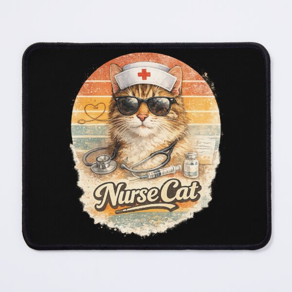 Item preview, Funny Nursing Humor Design For Healthcare Workers And Students Nurse Cat Retro Vintage Cat Lover Gift designed and sold by Im-Ara.