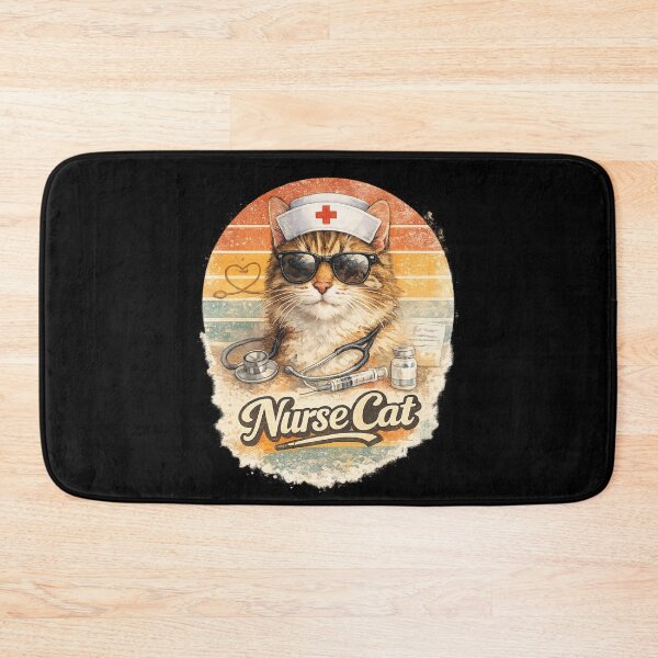Item preview, Funny Nursing Humor Design For Healthcare Workers And Students Nurse Cat Retro Vintage Cat Lover Gift designed and sold by Im-Ara.