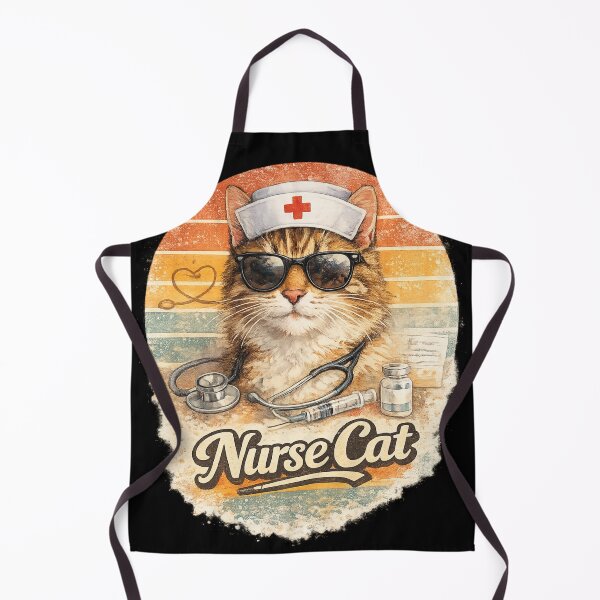 Item preview, Funny Nursing Humor Design For Healthcare Workers And Students Nurse Cat Retro Vintage Cat Lover Gift designed and sold by Im-Ara.