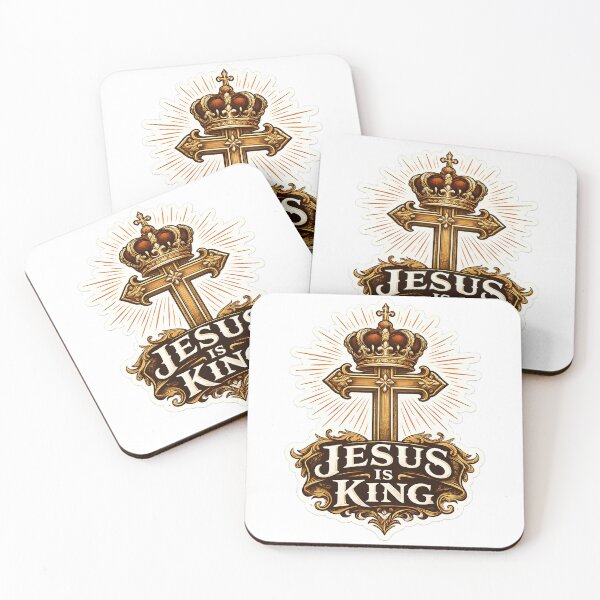 Item preview, Jesus Is King Crown And Cross Christian Design designed and sold by EkaArtShop.