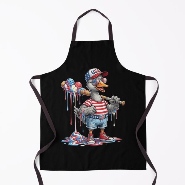 Item preview, Funny Patriotic Goose Ice Cream Baseball USA Flag Sunglasses Meme designed and sold by bilal sibgui.