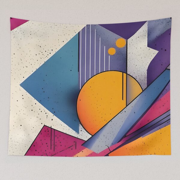 Item preview, Abstract 8 - Geometric Sunset Blocks designed and sold by NikaNavi.
