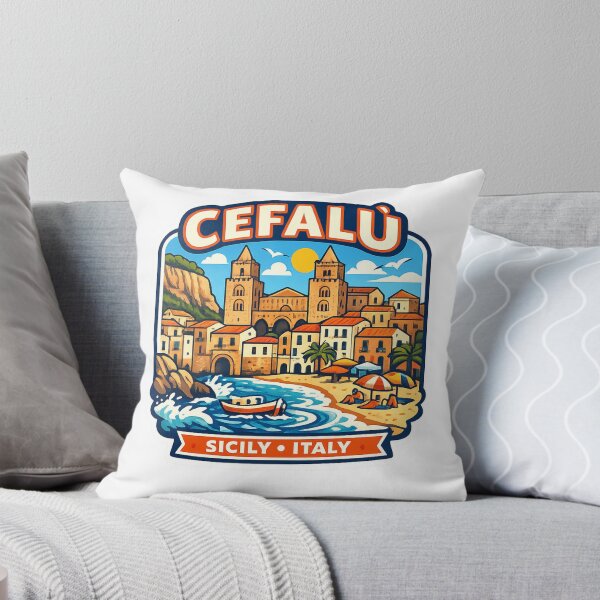 Item preview, Cefalu Sicily Coastal Sticker designed and sold by Imaginarium of Chaos falcon88 .