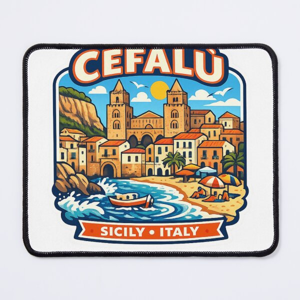 Item preview, Cefalu Sicily Coastal Sticker designed and sold by Imaginarium of Chaos falcon88 .